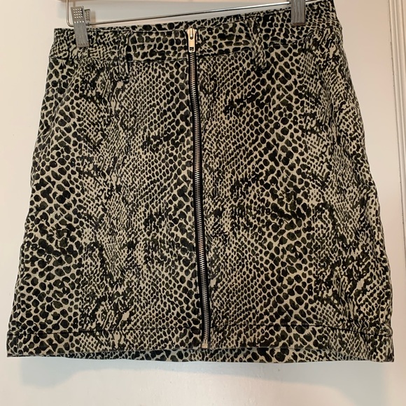 Vintage 90s snakeskin print mini skirt - Picture 1 of 5